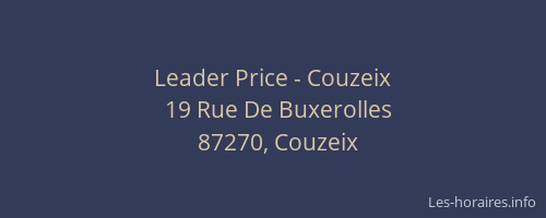 Leader Price - Couzeix