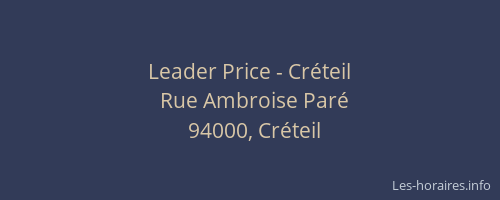 Leader Price - Créteil