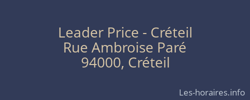 Leader Price - Créteil
