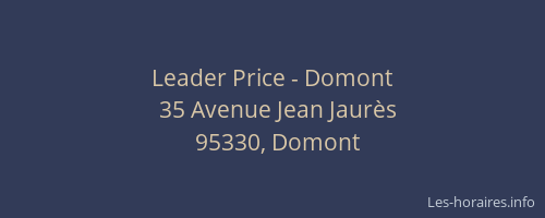 Leader Price - Domont