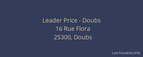 Leader Price - Doubs