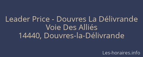 Leader Price - Douvres La Délivrande