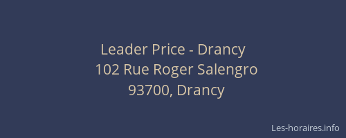 Leader Price - Drancy