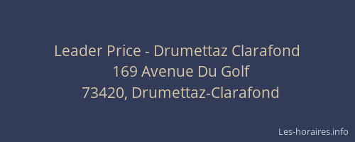 Leader Price - Drumettaz Clarafond