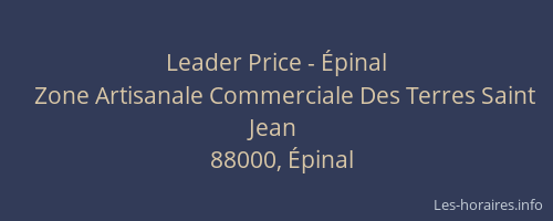 Leader Price - &Eacute;pinal
