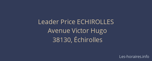Leader Price ECHIROLLES