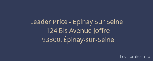 Leader Price - Epinay Sur Seine