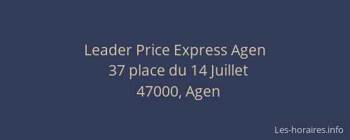 Leader Price Express Agen