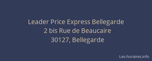 Leader Price Express Bellegarde