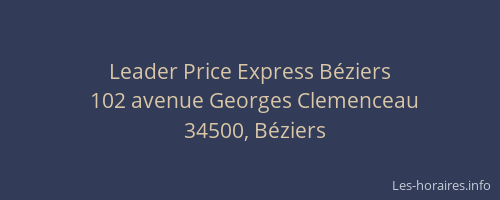 Leader Price Express Béziers