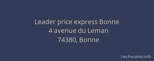 Leader price express Bonne