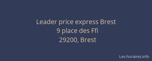 Leader price express Brest