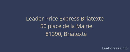 Leader Price Express Briatexte
