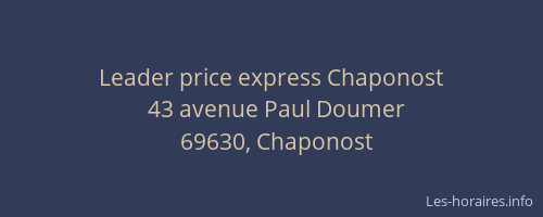 Leader price express Chaponost