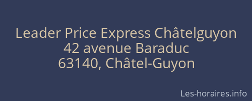 Leader Price Express Châtelguyon