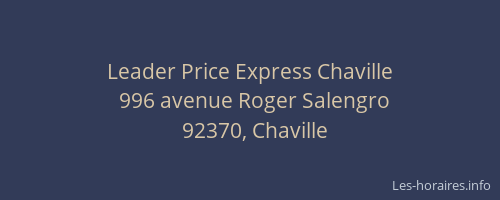 Leader Price Express Chaville