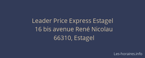Leader Price Express Estagel