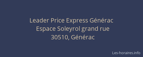 Leader Price Express Générac