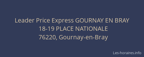 Leader Price Express GOURNAY EN BRAY