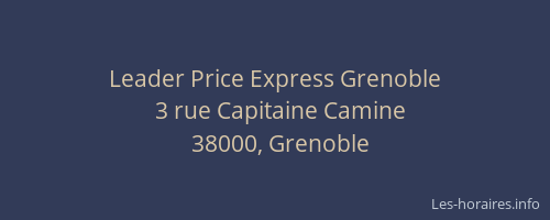 Leader Price Express Grenoble