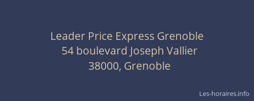Leader Price Express Grenoble