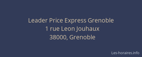 Leader Price Express Grenoble