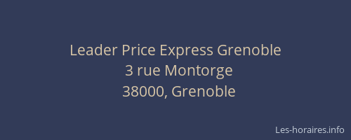 Leader Price Express Grenoble