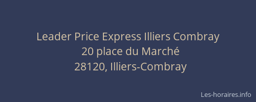 Leader Price Express Illiers Combray