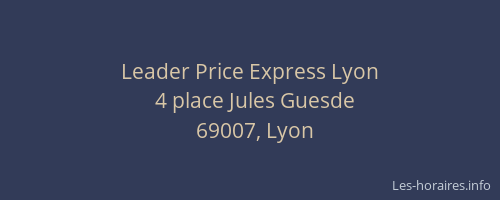 Leader Price Express Lyon