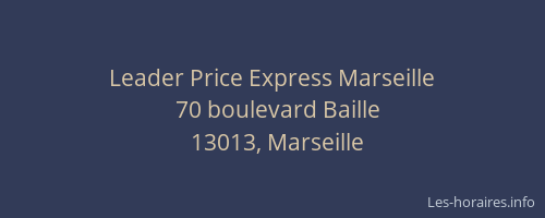 Leader Price Express Marseille