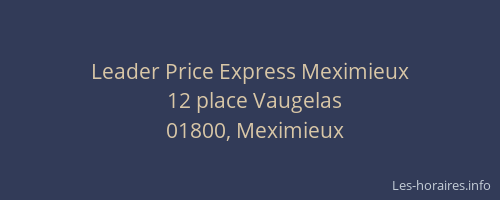 Leader Price Express Meximieux