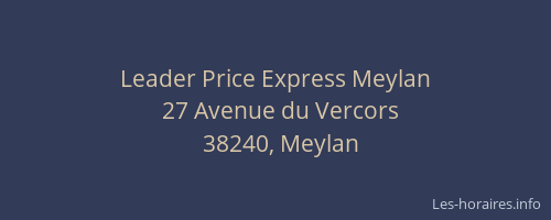 Leader Price Express Meylan
