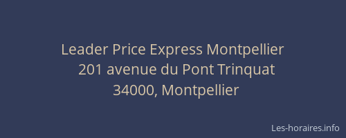 Leader Price Express Montpellier