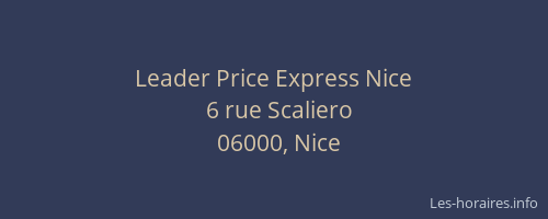 Leader Price Express Nice