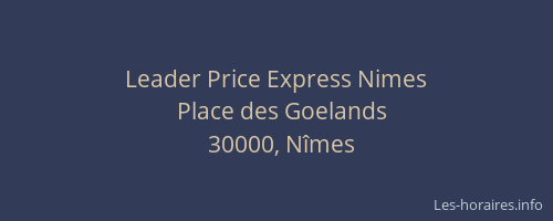 Leader Price Express Nimes