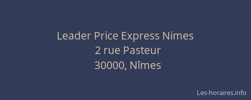 Leader Price Express Nimes
