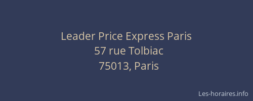 Leader Price Express Paris