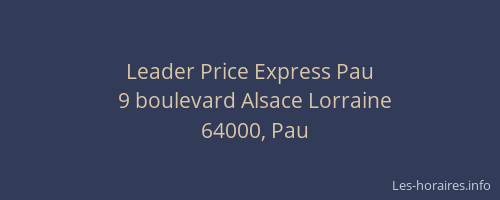 Leader Price Express Pau