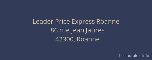 Leader Price Express Roanne