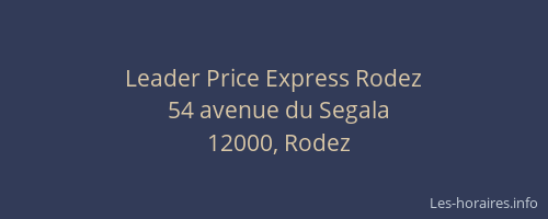 Leader Price Express Rodez