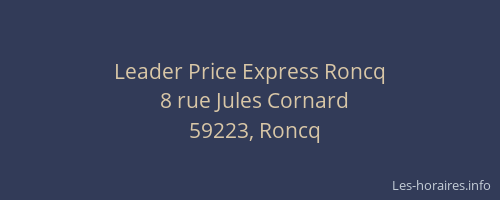 Leader Price Express Roncq