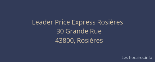 Leader Price Express Rosières