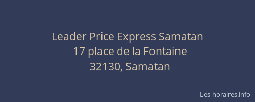 Leader Price Express Samatan