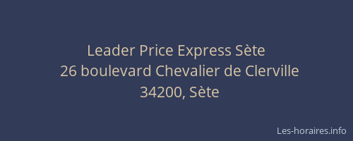 Leader Price Express Sète