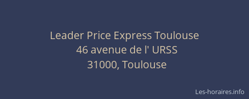 Leader Price Express Toulouse