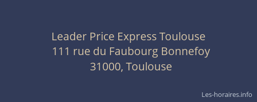 Leader Price Express Toulouse