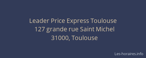 Leader Price Express Toulouse