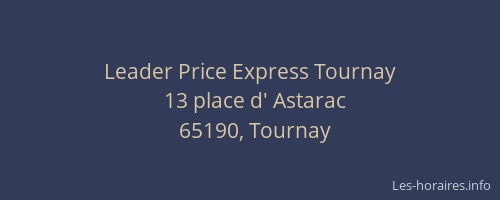 Leader Price Express Tournay