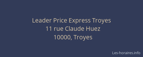 Leader Price Express Troyes