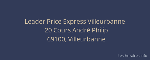 Leader Price Express Villeurbanne